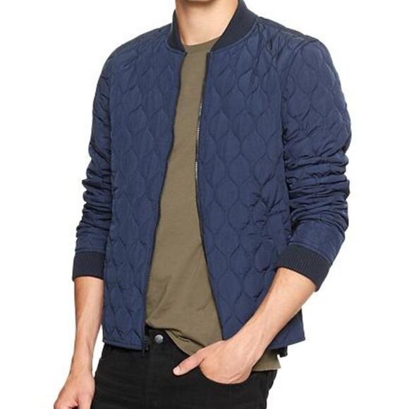 Gap Outdoor Edition Jacket Mens S Navy Blue Quilted Full‎ Zip Lightweight Travel - Picture 1 of 9